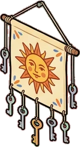 Garlands and hanging things, a sticker from the Grandma's Kitchen world