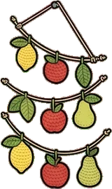 Garlands and hanging things, a sticker from the Grandma's Kitchen world