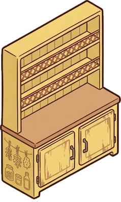 Fireplaces and stoves, a sticker from the Grandma's Kitchen world