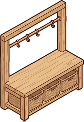 Fireplaces and stoves, a sticker from the Grandma's Kitchen world
