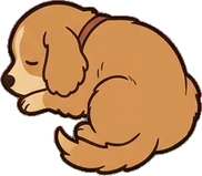 People lying down, a sticker from the Grandma's Kitchen world