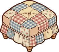 Poufs and ottomans, a sticker from the Grandma's Kitchen world