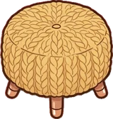 Poufs and ottomans, a sticker from the Grandma's Kitchen world
