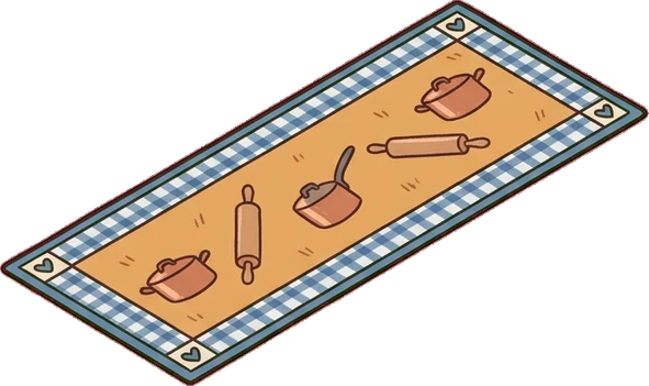 Rugs, a sticker from the Grandma's Kitchen world