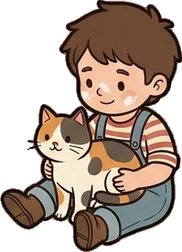 People sitting, a sticker from the Grandma's Kitchen world