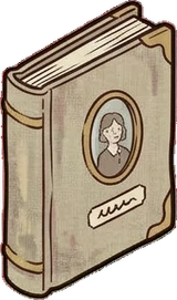 Shelf things, a sticker from the Grandma's Kitchen world