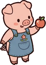 Cats and small animals, a sticker from the Grandma's Kitchen world