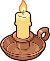 Candles and small lights, a sticker from the Grandma's Kitchen world