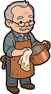 People standing, a sticker from the Grandma's Kitchen world