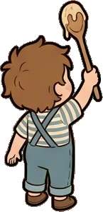 People standing, a sticker from the Grandma's Kitchen world