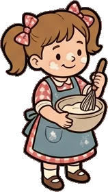 People standing, a sticker from the Grandma's Kitchen world