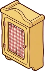 Wall cabinets, a sticker from the Grandma's Kitchen world