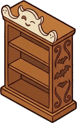Bookcases, a sticker from the Halloween Night world