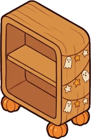 Bookcases, a sticker from the Halloween Night world