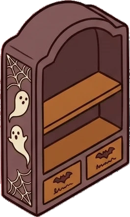 Bookcases, a sticker from the Halloween Night world