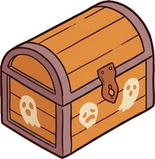 Chests and trunks, a sticker from the Halloween Night world