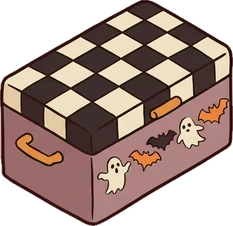 Chests and trunks, a sticker from the Halloween Night world