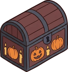 Chests and trunks, a sticker from the Halloween Night world
