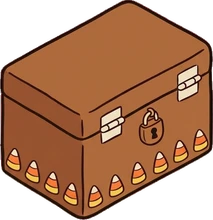 Chests and trunks, a sticker from the Halloween Night world