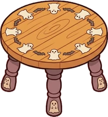 Coffee tables, a sticker from the Halloween Night world