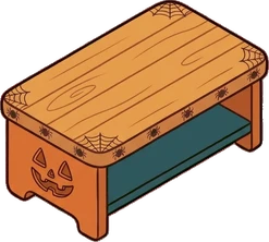 Coffee tables, a sticker from the Halloween Night world
