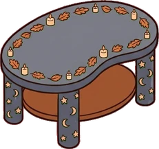 Coffee tables, a sticker from the Halloween Night world