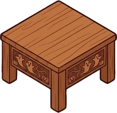 Coffee tables, a sticker from the Halloween Night world