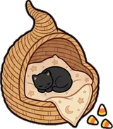 Pet beds and homes, a sticker from the Halloween Night world