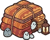Pet beds and homes, a sticker from the Halloween Night world