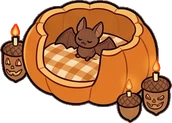 Pet beds and homes, a sticker from the Halloween Night world