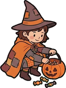 People crouching, a sticker from the Halloween Night world