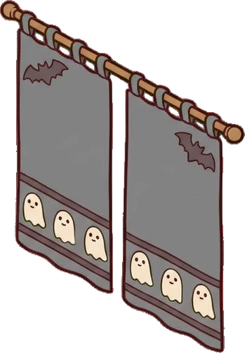 Curtains, a sticker from the Halloween Night world