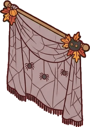 Curtains, a sticker from the Halloween Night world