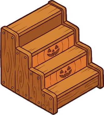 Tiered displays, a sticker from the Halloween Night world