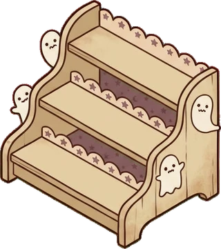 Tiered displays, a sticker from the Halloween Night world