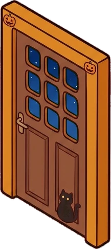 Doors, a sticker from the Halloween Night world