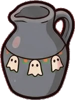Baskets and floor things, a sticker from the Halloween Night world