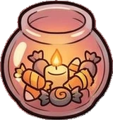 Baskets and floor things, a sticker from the Halloween Night world
