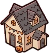 Baskets and floor things, a sticker from the Halloween Night world