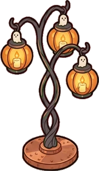 Floor lamps, a sticker from the Halloween Night world