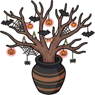 Floor plants, a sticker from the Halloween Night world