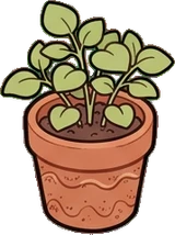 Small plants, a sticker from the Halloween Night world