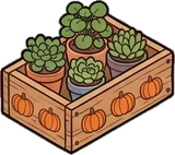Small plants, a sticker from the Halloween Night world