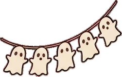 Garlands and hanging things, a sticker from the Halloween Night world
