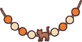 Garlands and hanging things, a sticker from the Halloween Night world