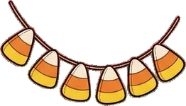 Garlands and hanging things, a sticker from the Halloween Night world