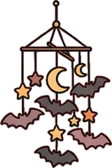 Garlands and hanging things, a sticker from the Halloween Night world