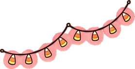 Garlands and hanging things, a sticker from the Halloween Night world