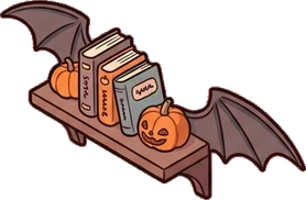 Garlands and hanging things, a sticker from the Halloween Night world