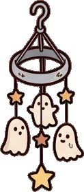Garlands and hanging things, a sticker from the Halloween Night world